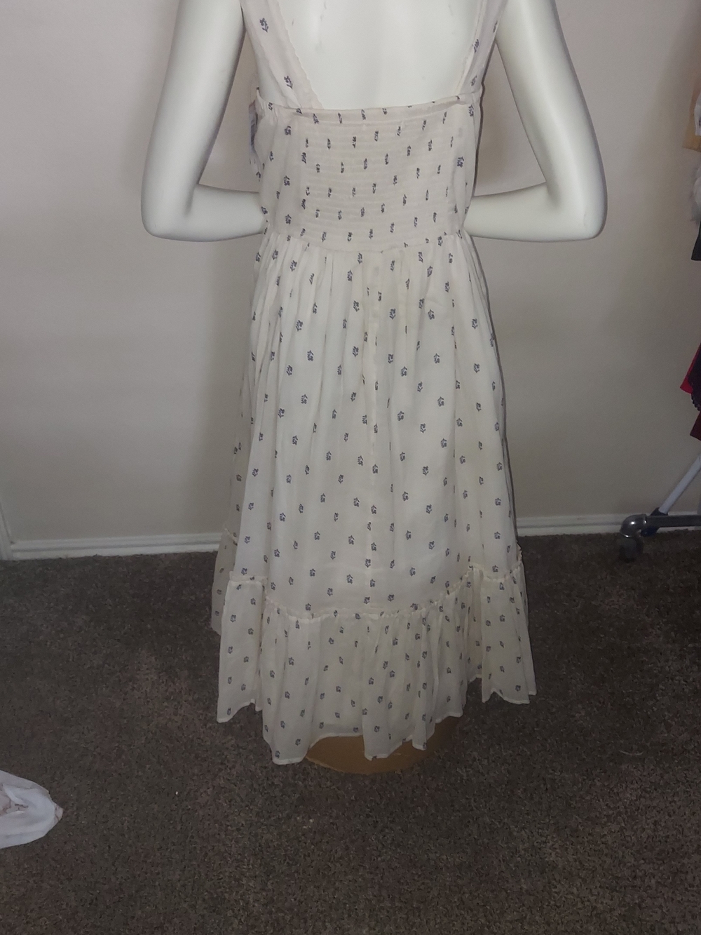 torrid Cream Floral Tie-Front Midi Dress - Picture 7 of 12